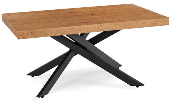 JAKS Rozkládací jídelní stůl Hampton 160–240 cm černý / zlatý dub