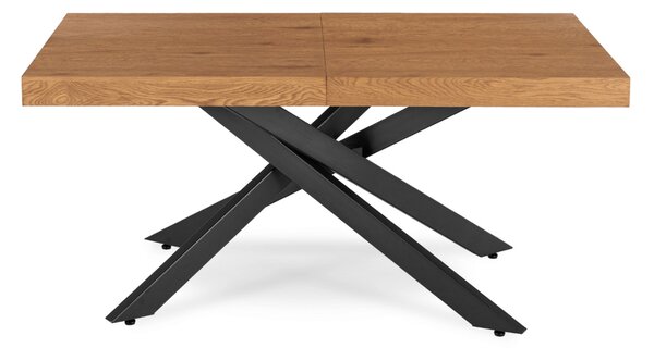 JAKS Rozkládací jídelní stůl Hampton 160–240 cm černý / zlatý dub