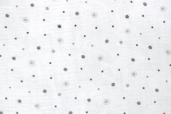 Prostěradlo mušelínové s gumou 60x120 hvězdičky Muslin Design
