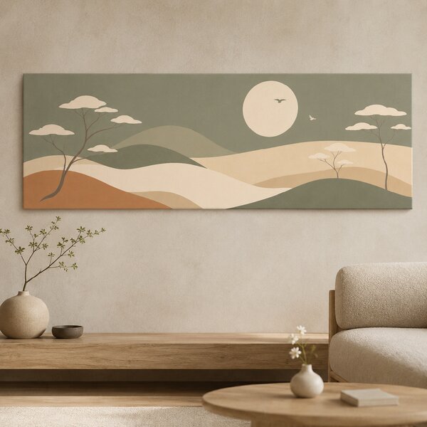 Obraz na plátně - Jen tak plout mezi stromy FeelHappy.cz Velikost obrazu (šířka x výška): 60 x 20 cm