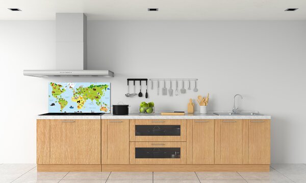 Panel do kuchyně Mapa zvířata pksh-99962679