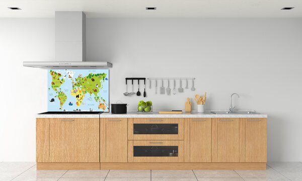Panel do kuchyně Mapa zvířata pksh-99962679