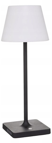 ZAHRADNÍ LAMPA STOLNÍ KOVOVÁ ČERNÁ 39 Cm SE STÍNIDLEM