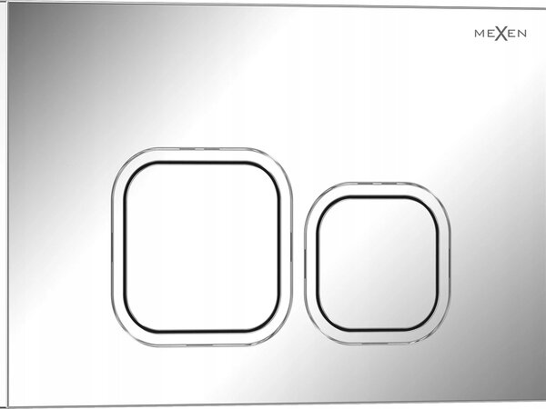 Splachovací tlačítko WC Mexen Tex 03 stříbrné