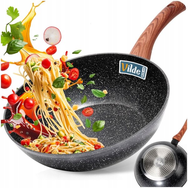 Vilde Granitová pánev wok BLACK&WOOD 28 cm