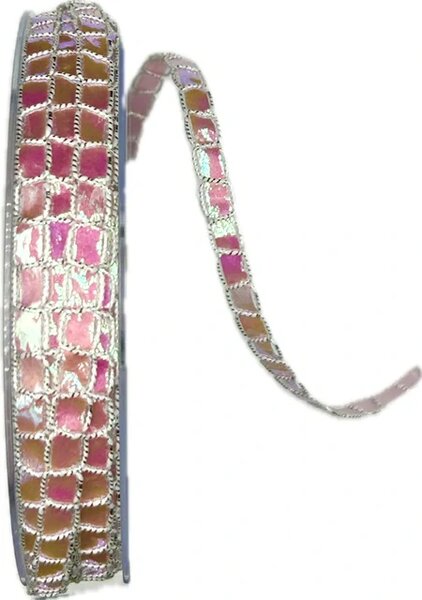 Stuha vysekávaná PINK PEARL 5mm x 20m (5,-Kč/m)