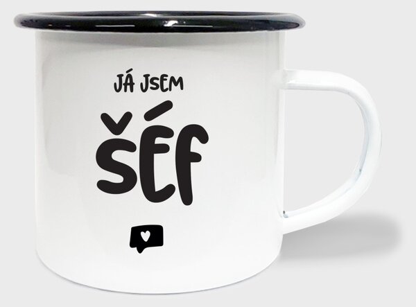Hrnek Já jsem šéf - smalt
