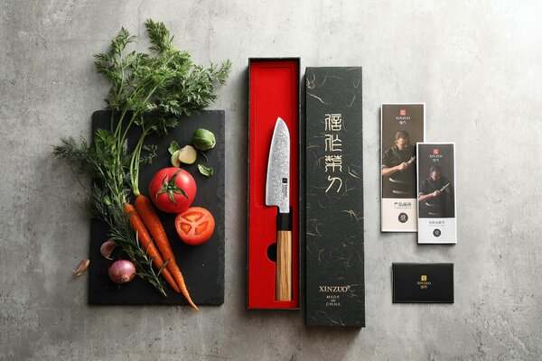Santoku nůž XinZuo PM8O 5,5"