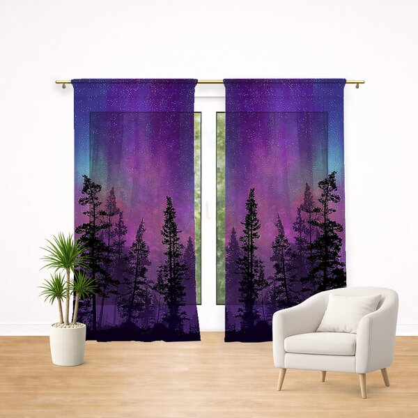 Záclona Polární záře Aurora: 2ks 150x250cm