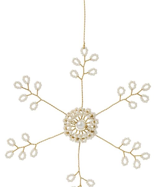 Ib Laursen Vánoční ozdoba Snowflake - White IBL429