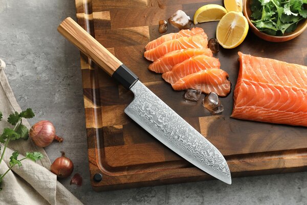 Santoku nůž XinZuo PM8O 7,5"