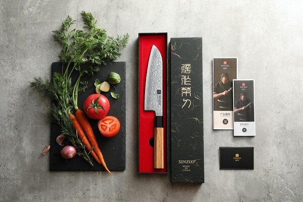 Santoku nůž XinZuo PM8O 7,5"