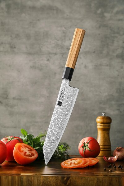 Šéfkuchařský nůž Bunka XinZuo PM8O 8,5"