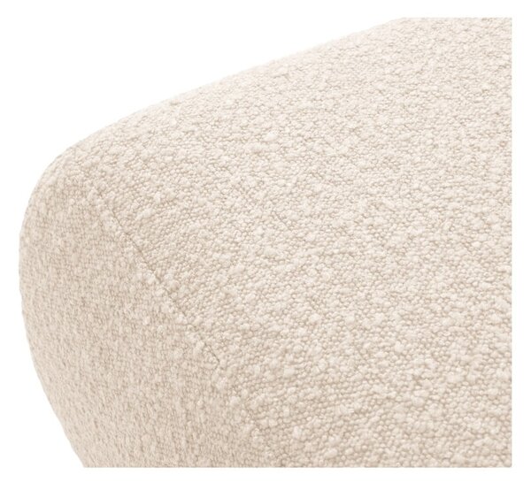 Béžový taburet z textilie bouclé Molino – Micadoni Home