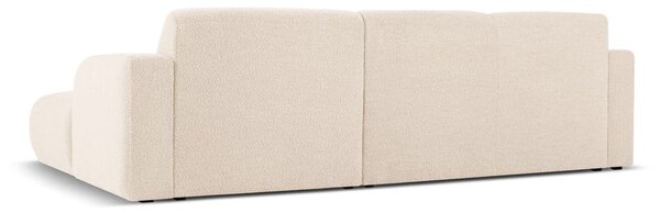 Béžová rohová pohovka z textilie bouclé (pravý roh) Molino – Micadoni Home
