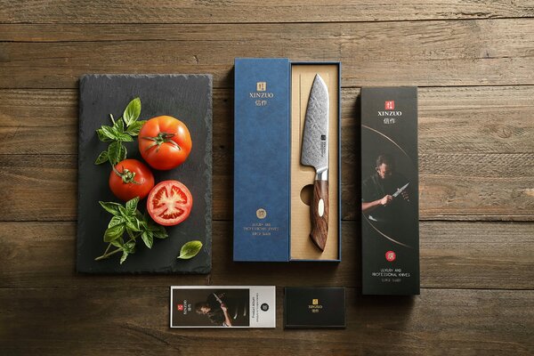 Santoku nůž XinZuo B46D 5,5"
