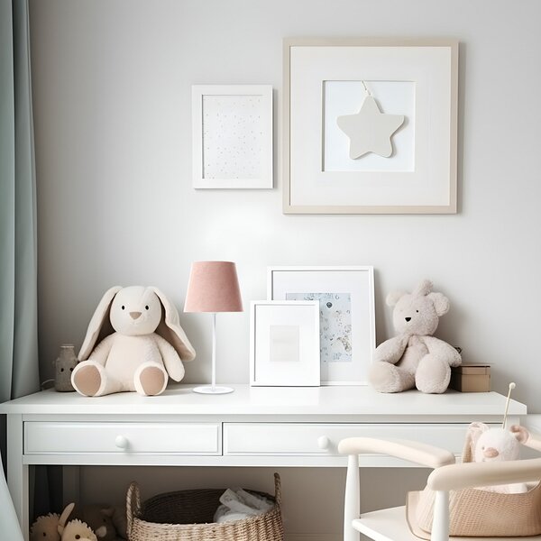 BPS koncept Stolní lampa JASMIN, 1xE27, v. 40 cm Barva: Šedá