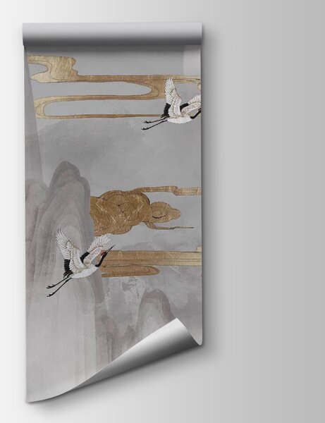 Fototapeta Malba ptáků létajících na obloze, Fototapety s ptáky, Populární fototapety, u16241 - Tapeko.co.cz