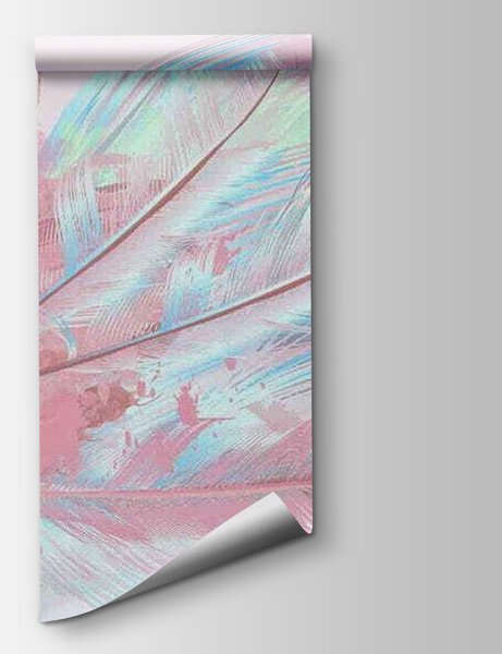 Fototapeta Růžový plameňák s bílým a modrým peřím, Fototapety s plameňáky, Populární fototapety, u16902 - Tapeko.co.cz