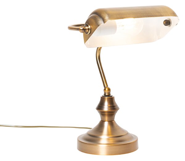 Klasická stolní lampa/lampička notáře bronzová - Banker