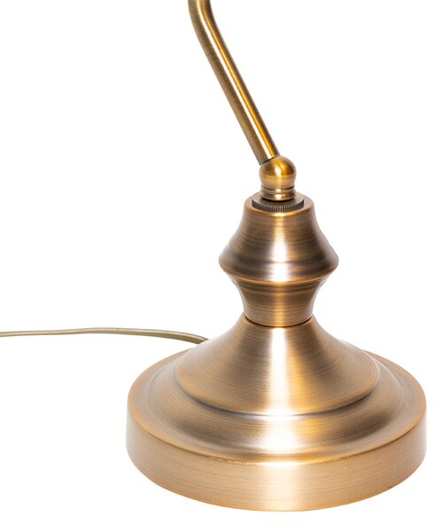 Klasická stolní lampa/lampička notáře bronzová - Banker