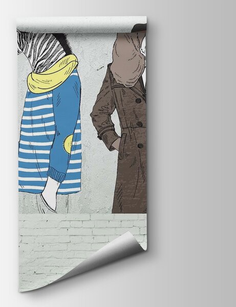 Fototapeta Stěna s hlavami zvířat, Fototapety se zvířaty, Populární fototapety, u27417 - Tapeko.co.cz