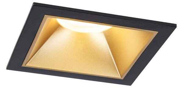 P 93131 LED vestavné svítidlo 3-krokové-stmívatelné Cole Coin IP44 hranaté 88x88mm Coin 6W 230V stmívatelné 2700K černá/zlatá mat - PAULMANN