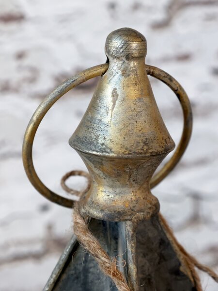 Šedý antik kovový vánoční stromek – 25*25*67 cm - Chic Antique