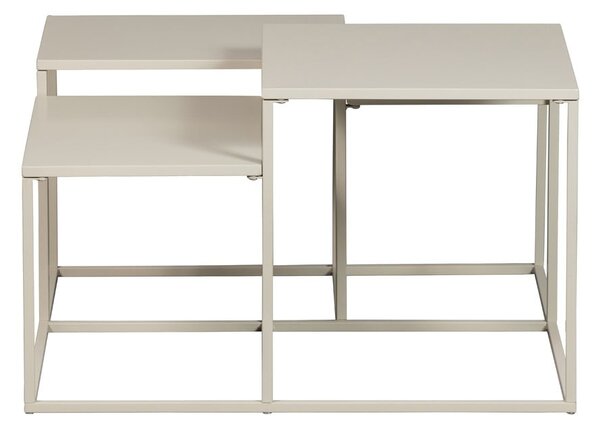 Béžový kovový konferenční stolek 70x70 cm Mida – WOOOD
