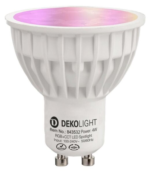 Deko-Light LED žárovka - RF-smart, GU10, RF+Zigbee, 4 W, RGB+2700-6500 K, 25 st. 843532