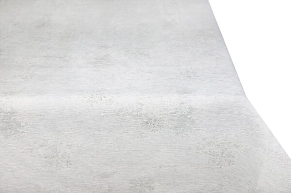 Vánoční žinylkový ubrus na stůl Sněhové vločky s lurexem Barva Vícebarevná Rozměry 40x100 cm