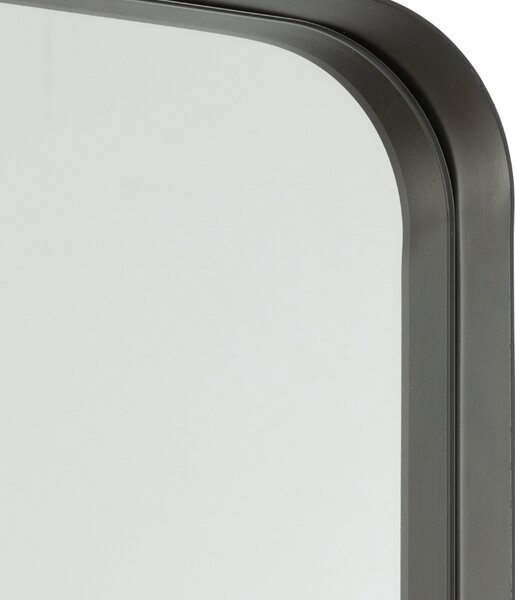 Černé kovové závěsné zrcadlo J-line Dolly 160 x 44 cm