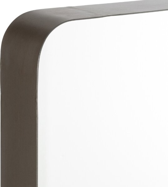 Černé kovové závěsné zrcadlo J-line Dolly 160 x 44 cm