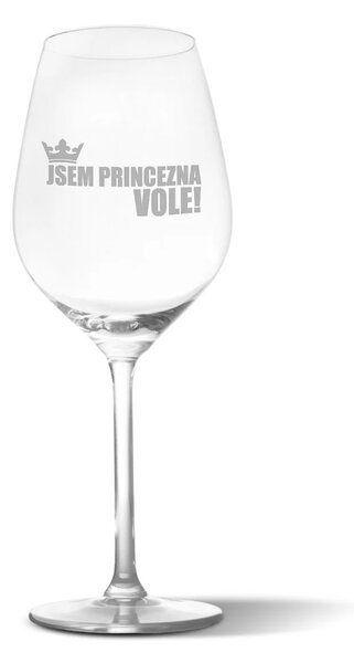 Sablio Sklenička na víno Jsem princezna, vole!: 49 cl