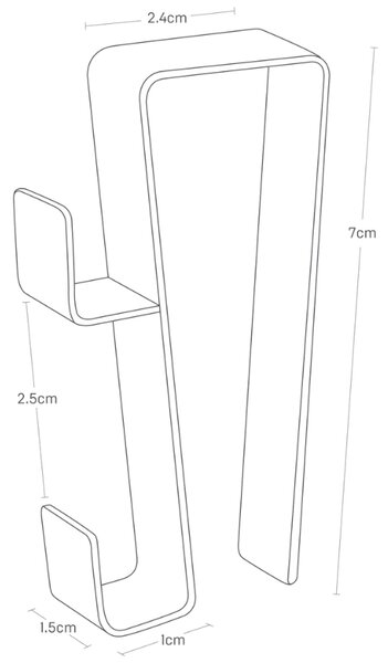 Bílý kovový závěsný háček na utěrky Yamazaki Tower
