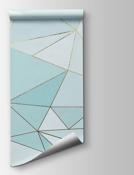 Fototapeta Modrobílý trojúhelníkový vzor, Geometrické fototapety, Populární fototapety, u46444 - Tapeko.co.cz