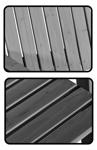 Aga Zahradní lavice se stolkem 152x70x83 cm Šedá