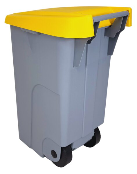 Denox odpadkový koš RECICLO na tříděný odpad 85 L, modré víko, plastový s kolečky