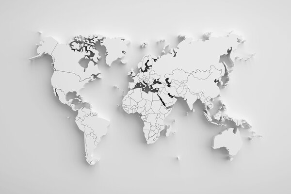 Fototapeta Mapa světa, Fototapeta s mapou světa, Populární fototapety, u50398 - Tapeko.co.cz
