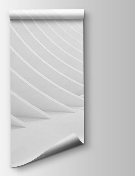 Fototapeta Bílá struktura se zakřivenými liniemi, Moderní fototapety, Populární fototapety, u47894 - Tapeko.co.cz