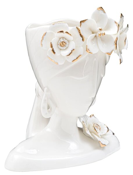 Bílá porcelánová váza Mauro Ferretti Young Woman