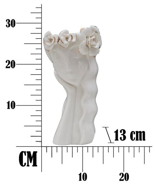 Bílá porcelánová váza Mauro Ferretti Cute Woman
