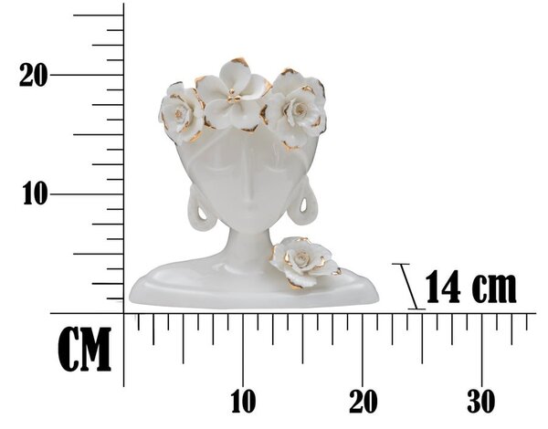 Bílá porcelánová váza Mauro Ferretti Young Woman