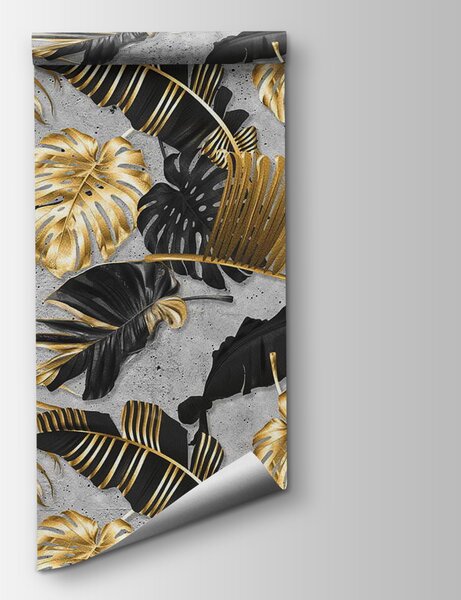 Fototapeta Elegantní tropická zeleň na texturovaném pozadí, Lesní fototapety, Populární fototapety, u53280 - Tapeko.co.cz