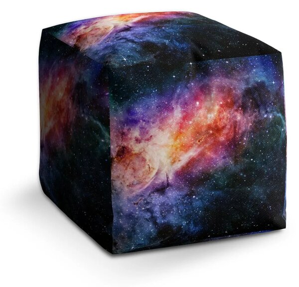 Sablio Taburet Cube Vesmírná záře - 40x40x40 cm