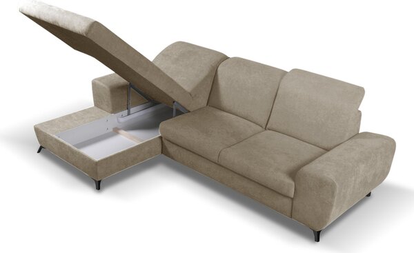 Rohová sedací souprava Altham (béžová) (L). Akce -25%