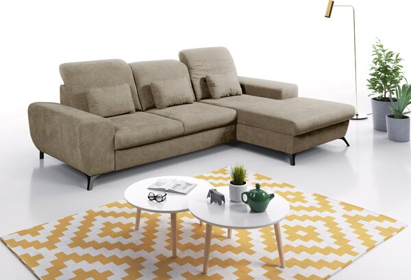 Rohová sedací souprava Altham (béžová) (P). Akce -25%