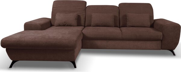 Rohová sedací souprava Altham (hnědá) (L). Akce -25%