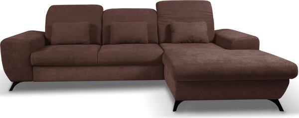Rohová sedací souprava Altham (hnědá) (P). Akce -25%