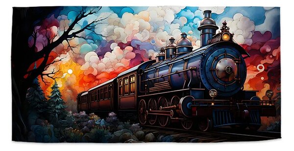 Sablio Ručník Parní lokomotiva v kouzelné krajině - 30x50 cm